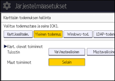 Käyttöpaneelin näyttö