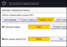 Käyttöpaneelin näyttö