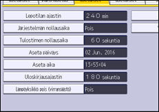 Käyttöpaneelin näyttö