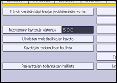 Käyttöpaneelin näyttö