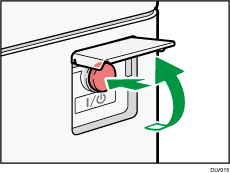 Illustration de l'interrupteur d'alimentation principale.