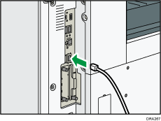 Illustration de la connexion du câble Ethernet