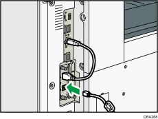 Illustration de la connexion du câble Ethernet