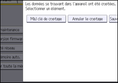 Illustration de l'écran du panneau de commande