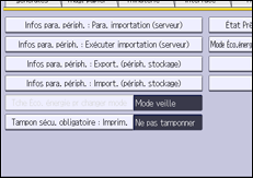 Illustration de l'écran du panneau de commande