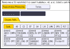 A kezelőpanel ismertetése