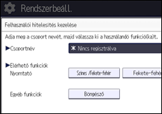 A kezelőpanel ismertetése