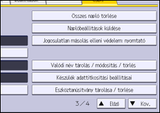 A kezelőpanel ismertetése