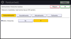 A kezelőpanel ismertetése