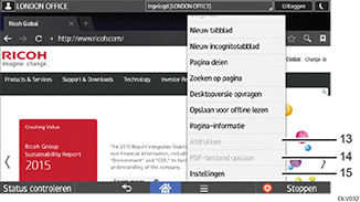 Genummerde afbeelding van het wijzigen van modus