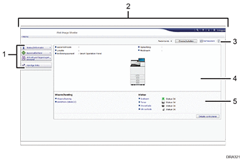 Schermafbeelding van internetbrowser (afbeelding met genummerde items)