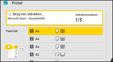 Afbeelding van bedieningspaneel