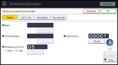 Afbeelding van bedieningspaneel
