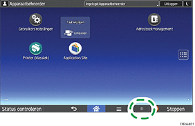 Afbeelding van bedieningspaneel