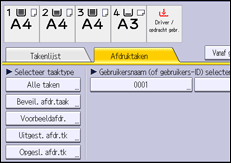 Afbeelding van bedieningspaneel