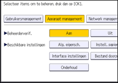 Afbeelding van bedieningspaneel