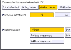 Illustrasjon av betjeningspanelet