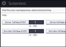 Illustrasjon av betjeningspanelet