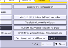 Illustrasjon av betjeningspanelet