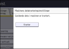 Illustrasjon av betjeningspanelet