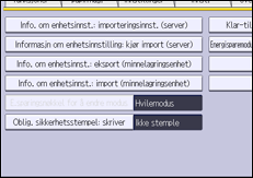 Illustrasjon av betjeningspanelet