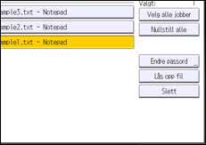 Illustrasjon av betjeningspanelet