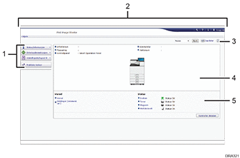 Illustrasjon av nettleserskjermbilde med nummerert bildetekst