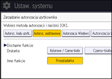 Ilustracja ekranu panela operacyjnego