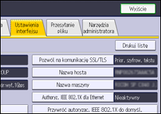 Ilustracja ekranu panela operacyjnego