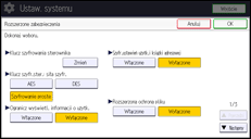 Ilustracja ekranu panela operacyjnego