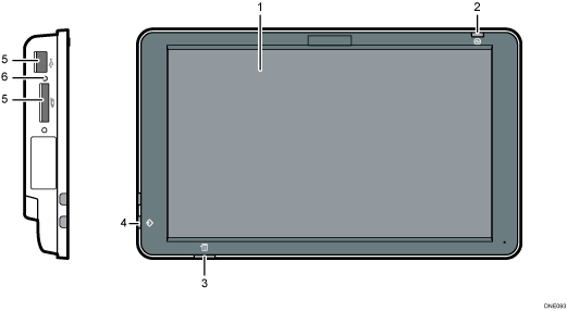 Rysunek panela operacyjnego z powiększonym wycinkiem