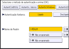 Ilustração do ecrã do painel de operação
