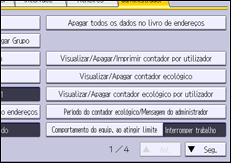 Ilustração do ecrã do painel de operação