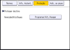 Ilustração do ecrã do painel de operação