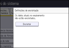 Ilustração do ecrã do painel de operação