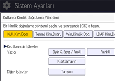 İşlem paneli ekran çizimi