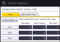 İşlem paneli ekran çizimi