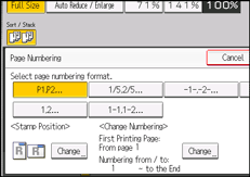 Operation panel screen illustration