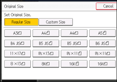 Operation panel screen illustration