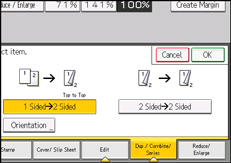 Operation panel screen illustration