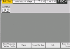 Operation panel screen illustration