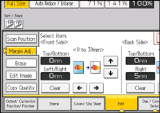 Operation panel screen illustration