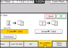 Operation panel screen illustration