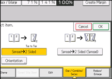 Operation panel screen illustration