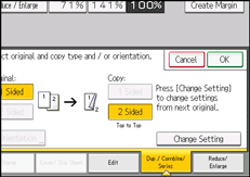 Operation panel screen illustration