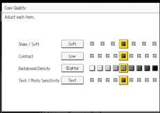 Operation panel screen illustration