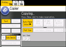 Operation panel screen illustration