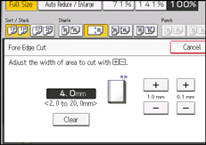Operation panel screen illustration