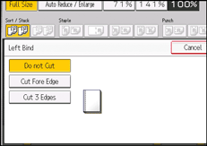 Operation panel screen illustration