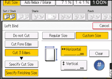 Operation panel screen illustration